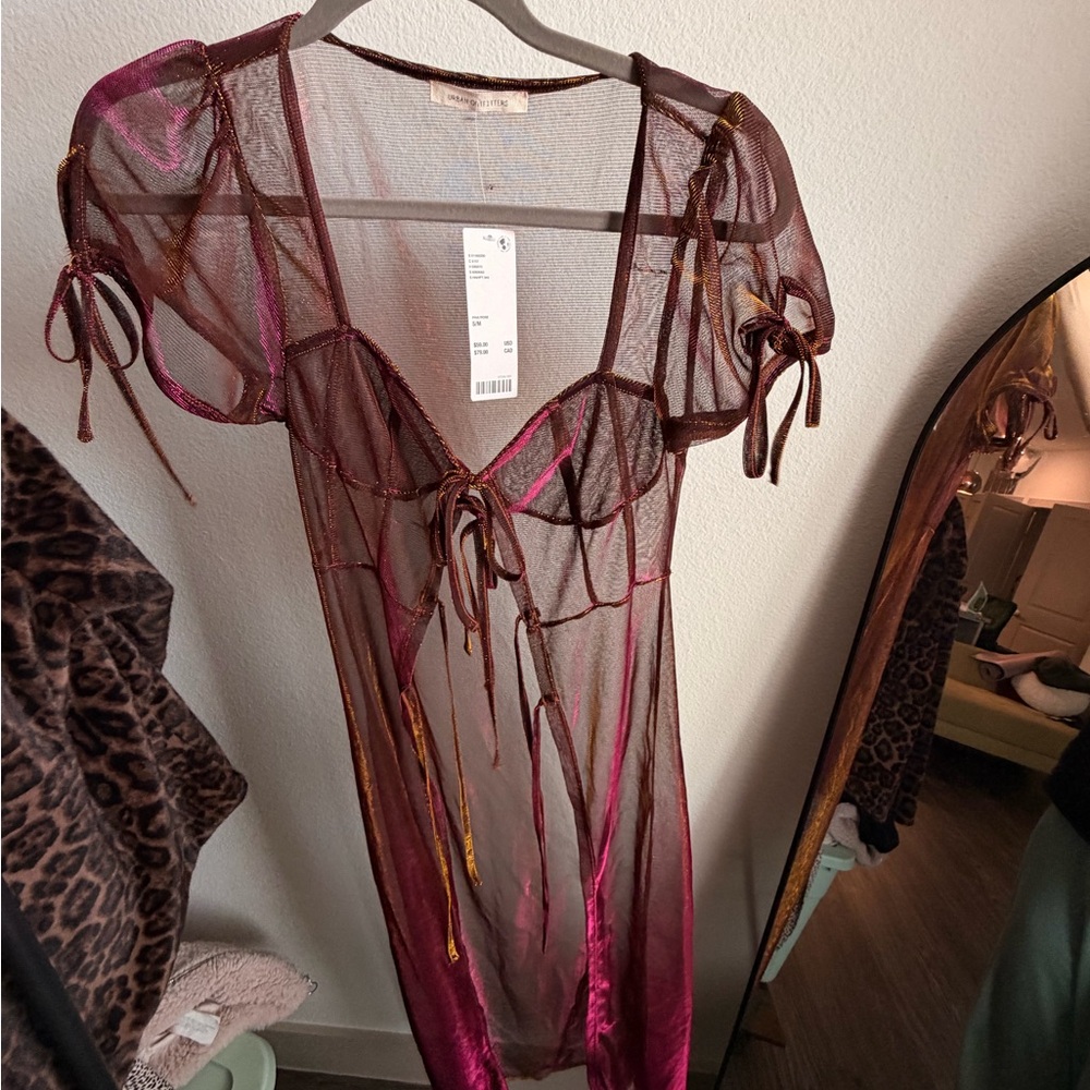 Mesh Corset Robe - Picture 4 of 6